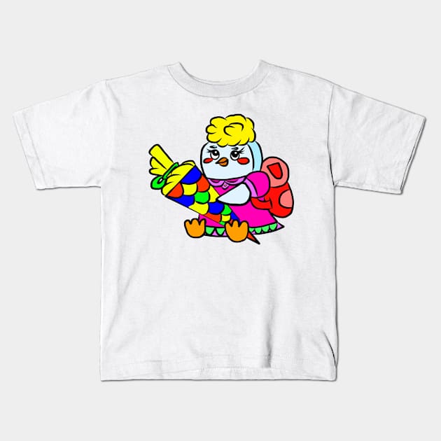 School start of school children school bag Kids T-Shirt by KK-Royal